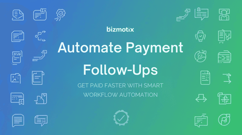 Illustration showing automated payment follow-ups and invoice reminders